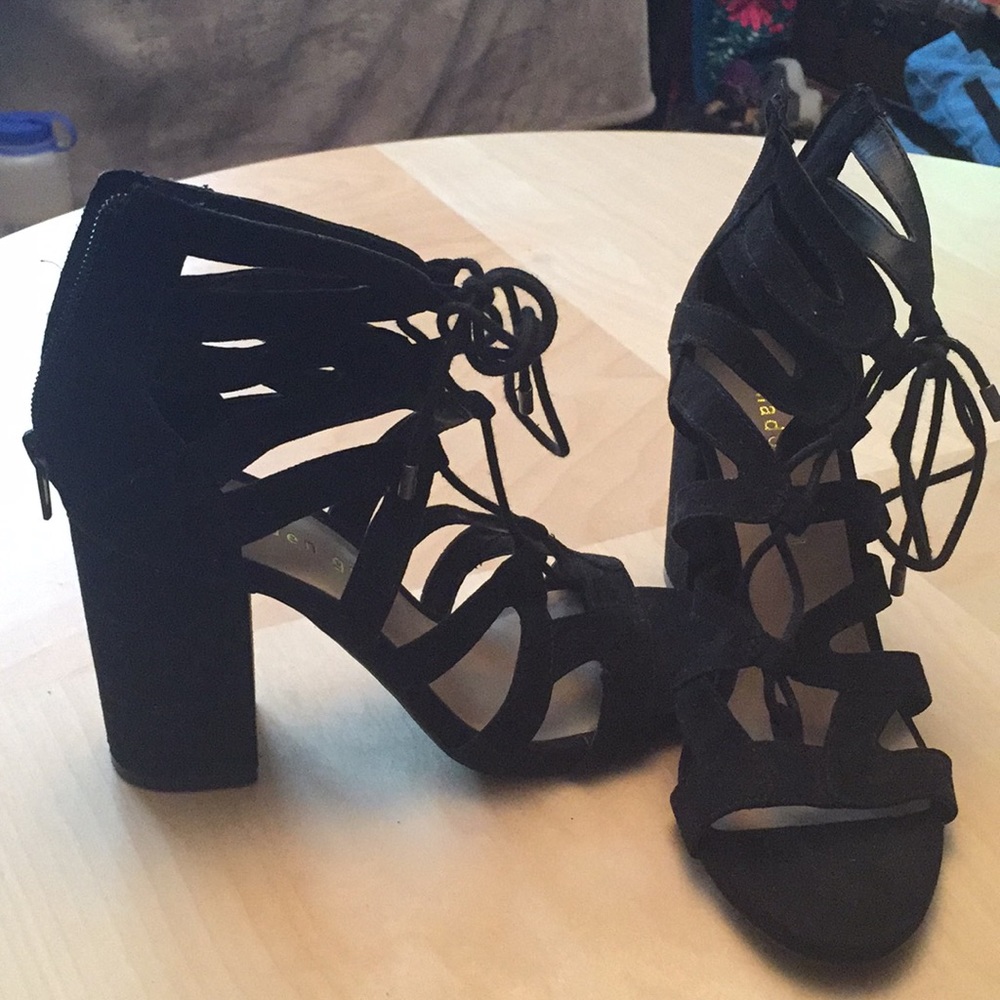 Worn once! Strappy summer heels!